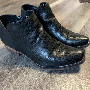 Roper Sofia Caiman Black Faux Caiman Leather 11 M